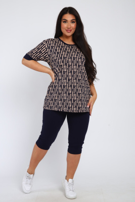 Костюм женский КБЖЖ0050А синий капучино